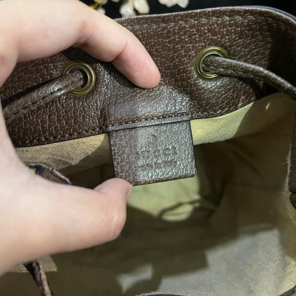 Gucci Ophidia GG Mini Bucket Bag Beige Brown Green Red Supreme 550620 - Picture 8 of 8